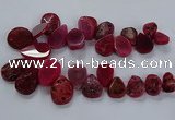 CTD2551 Top drilled 18*25mm - 30*40mm freeform agate gemstone beads