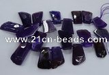 CTD2557 Top drilled 20*35mm - 30*45mm freeform agate gemstone beads