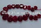 CTD2587 Top drilled 20*25mm - 30*40mm faceted freeform agate beads