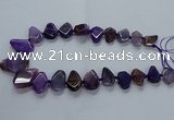 CTD2595 Top drilled 15*20mm - 25*35mm faceted freeform agate beads