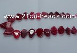 CTD2596 Top drilled 15*20mm - 25*35mm faceted freeform agate beads