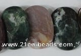 CTD26 Top drilled 20*30mm oval Indian agate beads wholesale