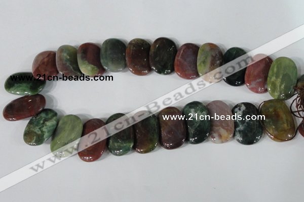 CTD26 Top drilled 20*30mm oval Indian agate beads wholesale