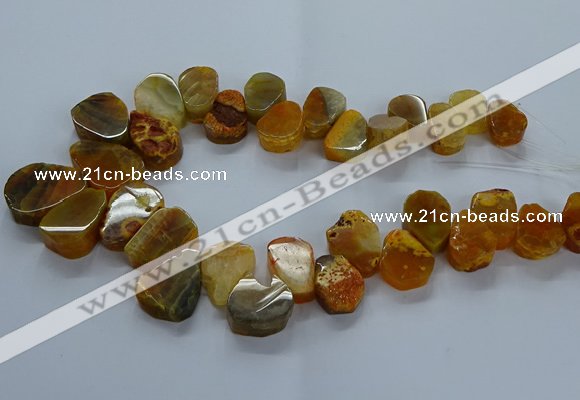 CTD2601 Top drilled 13*18mm - 23*33mm freeform agate beads