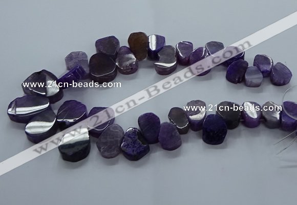 CTD2602 Top drilled 13*18mm - 23*33mm freeform agate beads
