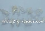 CTD2620 Top drilled 10*25mm - 20*45mm nuggets plated druzy quartz beads