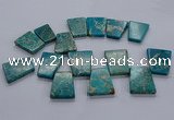 CTD2654 Top drilled 25*35mm - 30*40mm trapezoid sea sediment jasper beads