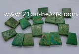 CTD2655 Top drilled 25*35mm - 30*40mm trapezoid sea sediment jasper beads