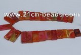 CTD2666 Top drilled 14*27mm - 16*42mm rectangle agate jasper beads