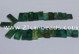 CTD2668 Top drilled 14*27mm - 16*42mm rectangle agate jasper beads