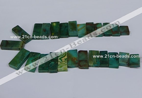 CTD2668 Top drilled 14*27mm - 16*42mm rectangle agate jasper beads