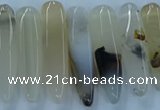 CTD2682 Top drilled 8*25mm - 10*50mm bullet montana agate beads