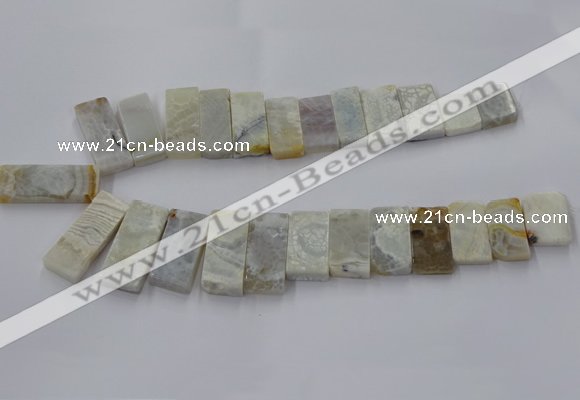 CTD2688 Top drilled 16*22mm - 16*55mm rectangle agate beads