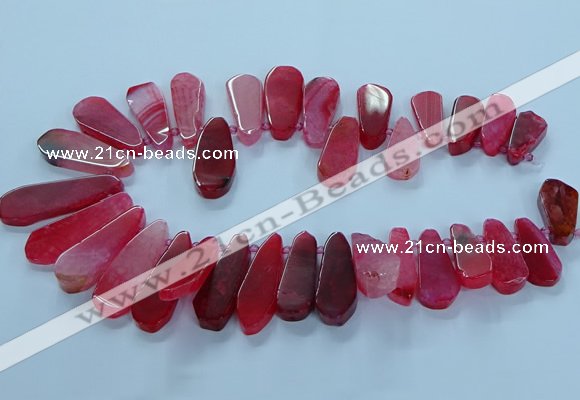 CTD2702 15.5 inches 10*25mm - 18*50mm freeform agate beads