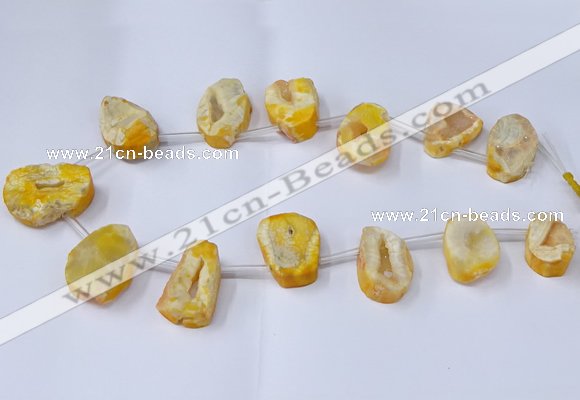 CTD2711 15.5 inches 20*30mm - 35*45mm freeform druzy agate beads