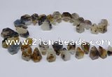 CTD2732 Top drilled 15*20mm - 25*35mm freeform montana agate beads