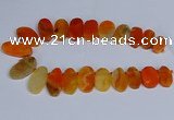 CTD2744 Top drilled 18*25mm - 22*40mm freeform agate beads