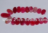 CTD2746 Top drilled 18*25mm - 22*40mm freeform agate beads