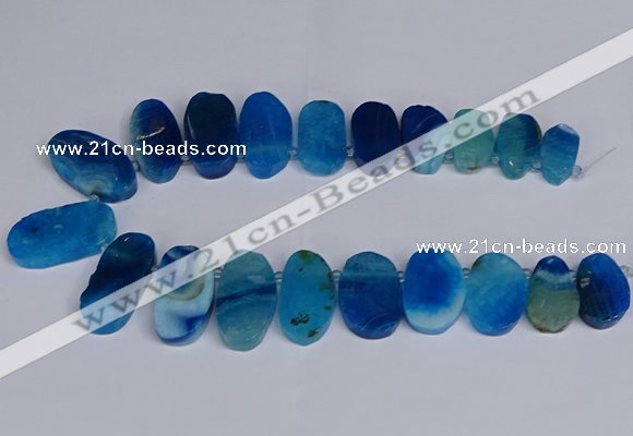 CTD2747 Top drilled 18*25mm - 22*40mm freeform agate beads