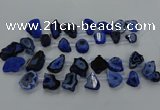 CTD2751 Top drilled 18*25mm - 25*45mm freeform druzy agate beads