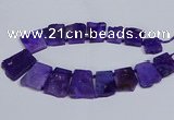 CTD2755 Top drilled 25*30mm - 35*45mm freeform agate beads