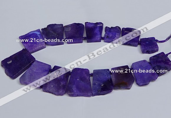 CTD2755 Top drilled 25*30mm - 35*45mm freeform agate beads