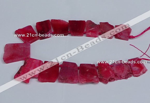 CTD2757 Top drilled 25*30mm - 35*45mm freeform agate beads