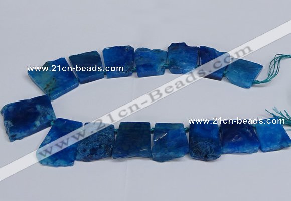 CTD2758 Top drilled 25*30mm - 35*45mm freeform agate beads