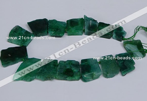 CTD2759 Top drilled 25*30mm - 35*45mm freeform agate beads