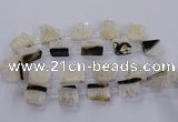 CTD2762 Top drilled 22*25mm - 25*35mm freeform druzy agate beads