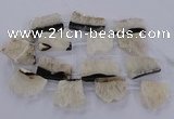 CTD2763 Top drilled 30*40mm - 35*45mm freeform druzy agate beads