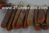 CTD2768 Top drilled 6*30mm - 8*35mm sticks sea urchin shell beads