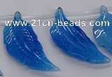 CTD2775 Top drilled 20*45mm - 25*55mm carved leaf agate beads