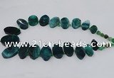 CTD2785 Top drilled 15*25mm - 25*40mm oval agate gemstone beads