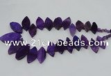 CTD2790 Top drilled 15*30mm - 25*45mm marquise agate gemstone beads