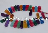 CTD2801 Top drilled 15*35mm - 20*40mm freeform agate gemstone beads