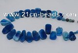 CTD2807 Top drilled 15*30mm - 20*40mm freeform agate gemstone beads