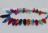 CTD2816 Top drilled 15*30mm - 15*45mm sticks agate gemstone beads