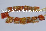 CTD2832 Top drilled 25*30mm - 35*45mm freeform agate beads