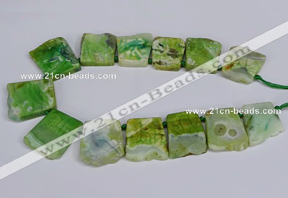 CTD2836 Top drilled 25*30mm - 35*45mm freeform agate beads