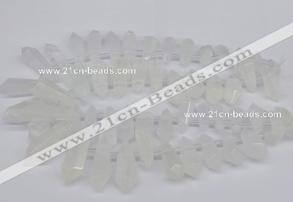 CTD2849 Top drilled 10*20mm - 15*50mm sticks quartz beads