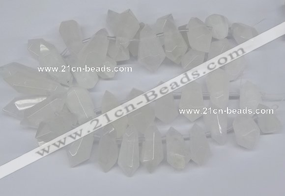 CTD2859 Top drilled 15*20mm - 22*50mm sticks quartz beads