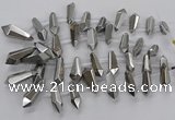 CTD2873 Top drilled 10*20mm - 15*50mm sticks plated quartz beads