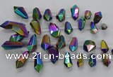 CTD2882 Top drilled 15*20mm - 22*50mm sticks plated quartz beads