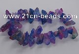 CTD2889 Top drilled 12*28mm - 16*45mm sticks quartz beads