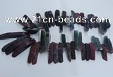 CTD2911 Top drilled 8*35mm - 10*65mm sticks agate beads