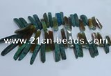 CTD2912 Top drilled 8*35mm - 10*65mm sticks agate beads