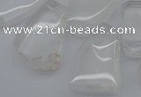 CTD300 Top drilled 15*20mm - 20*25mm freeform white crystal beads