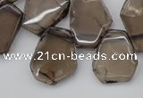 CTD301 Top drilled 15*20mm - 20*25mm freeform smoky quartz beads