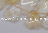 CTD302 Top drilled 15*20mm - 20*25mm freeform citrine gemstone beads